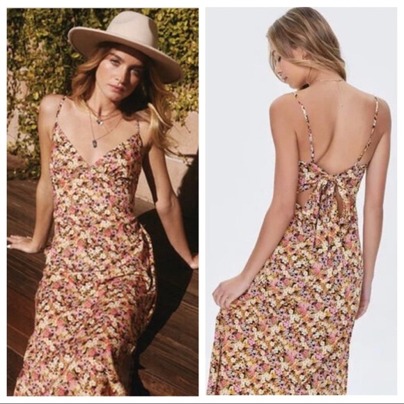 Floral Print Tie-Back Dress XS - Picture 5 of 10